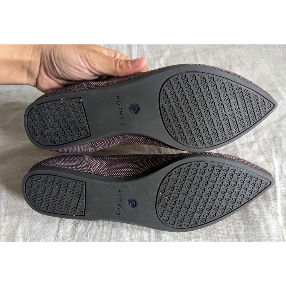 NEW Rothy's Grey Pointed Toe Flats - Picture 3 of 4